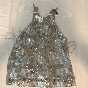Sparkly Zara Halter top